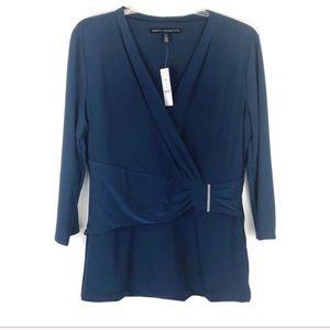 White House Black Market NWT Surplice Top